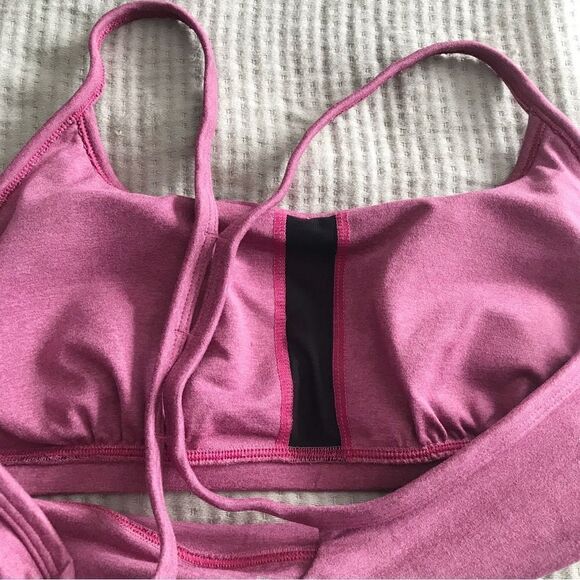 CALME Johnny Was Racerback Sports Bra Ease Cross Back‎ Yoga Pink Purple NWOT XL - Picture 4 of 7